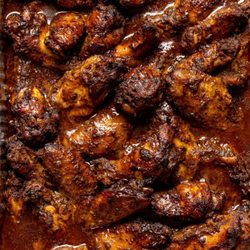 Shaggy Shag Soulfood & Catering - This jerk chicken wing baked