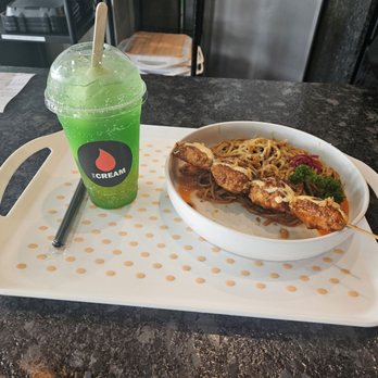 The Cream - Same schezwan pasta and melona dunk - Korean Near Me - Duluth, Georgia The Cream - Same schezwan pasta and melona dunk - Korean Near Me - Duluth, Georgia