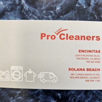 Pro Cleaners Dry Cleaners - Sewing & Alterations Near Me - Solana Beach, California Pro Cleaners Dry Cleaners - Sewing & Alterations Near Me - Solana Beach, California