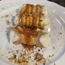 Cannoli for dessert. Cannoli for dessert.