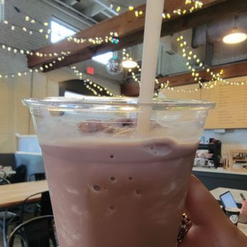 Black and White Coffee - Chilling with Frozen hot chocolate - Coffee Roasteries Near Me - Raleigh, North Carolina