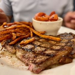 The Lokal Yukon - Ribeye with sweet potato fries and carrots