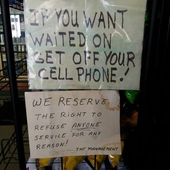 Tyrone Sandwich & Six Pack Shop - a sign that reads if you want to wait on your cell phone - Sandwiches Near Me - Tyrone, Pennsylvania Tyrone Sandwich & Six Pack Shop - a sign that reads if you want to wait on your cell phone - Sandwiches Near Me - Tyrone, Pennsylvania