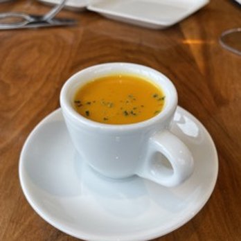 Bistro Menil - Tomato soup appetizer part of the afternoon tea set - Bars Near Me - Houston, Texas Bistro Menil - Tomato soup appetizer part of the afternoon tea set - Bars Near Me - Houston, Texas