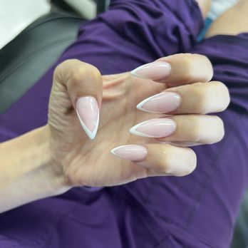 Angela's Nail & Spa - Almond/stilettos with smile line - Nail Salons Near Me - Moreno Valley, California Angela's Nail & Spa - Almond/stilettos with smile line - Nail Salons Near Me - Moreno Valley, California
