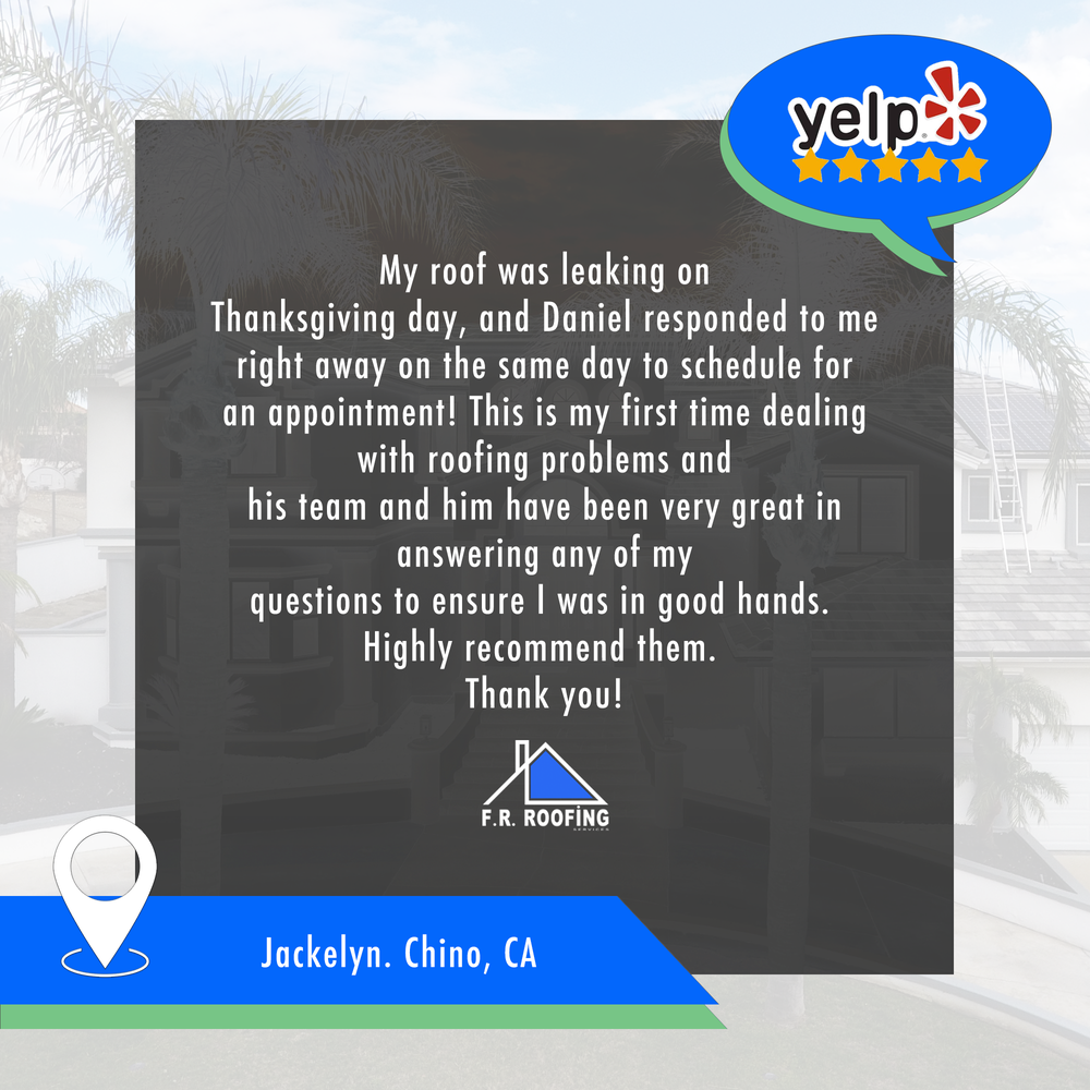 Slide of FR Roofing Services