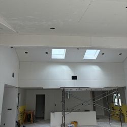 North County Drywall - Living room and kitchen after hanging