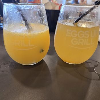 Eggs Up Grill -Clearwater - Orange mimosa and peach mimosa - Breakfast & Brunch Near Me - Clearwater, Florida Eggs Up Grill -Clearwater - Orange mimosa and peach mimosa - Breakfast & Brunch Near Me - Clearwater, Florida