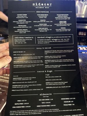 Menu photo 1 Sidecar Slider Bar Chesterfield, MI