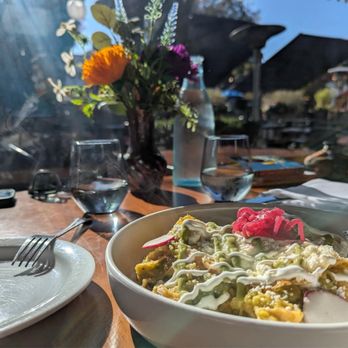 El Comal - CHILAQUILES -- absolutely amazing but off menu. Fernando was super nice and accounted our request. - Mexican Near Me - Los Altos, California