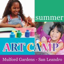 The Art School of Mulford Gardens - Mulford Gardens ART Camp, Fun Themed Weeks all summer long. For children 6-11 years at the beautiful Mulford Gardens Park, San Leandro