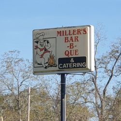 Miller's Barbecue - Vintage BBQ Sign.