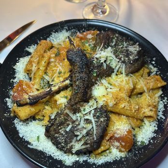 Chemistry - Spicy Vodka Pasta w/ Lamb Chops - Steakhouses Near Me - Chicago, Illinois Chemistry - Spicy Vodka Pasta w/ Lamb Chops - Steakhouses Near Me - Chicago, Illinois
