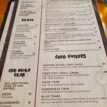 Crabbys - Menu - Seafood Near Me - Stuart, Florida