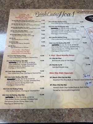Menu photo 3 Banh Cuon Hoa Houston, TX