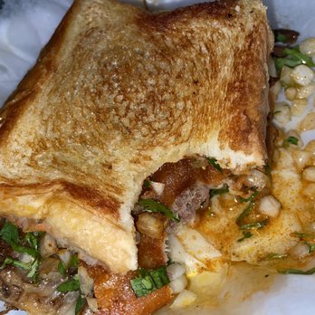 Birrieria el Gordo - Grilled cheese had to take a bite first :D : Birria Grilled Cheese - Tacos Near Me - Yuma, Arizona Birrieria el Gordo - Grilled cheese had to take a bite first :D : Birria Grilled Cheese - Tacos Near Me - Yuma, Arizona