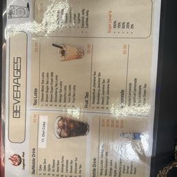 Drink menu