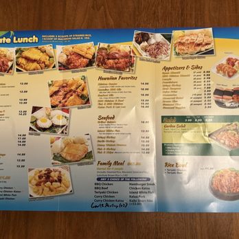 Hawaiian Grill Express - 5/7/2025 inside of the menu, Dublin location - Hawaiian Near Me - Dublin, California