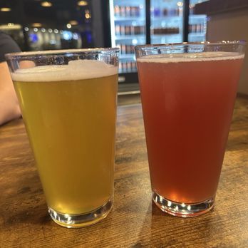 Evolve Brewing by Aces & Ales - Sticky Finger$ Pineapple Fruited Sour and Bright Eyes Raspberry Lager - Beer Bar Near Me - Las Vegas, Nevada