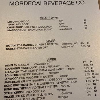 Mordecai Beverage - Breweries Near Me - Raleigh, North Carolina Mordecai Beverage - Breweries Near Me - Raleigh, North Carolina