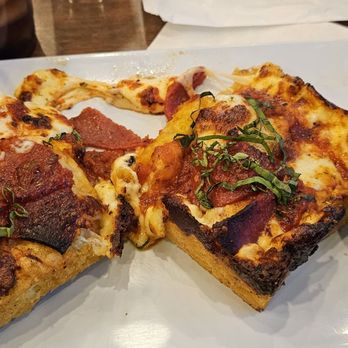 Joe's Farm Grill - $15 for two slices of pepperoni pan pizza. - American Near Me - Gilbert, Arizona Joe's Farm Grill - $15 for two slices of pepperoni pan pizza. - American Near Me - Gilbert, Arizona