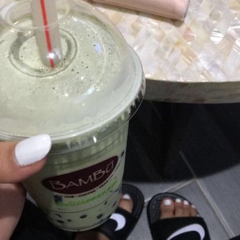 BAMBU - Blended matcha green with boba and grass jelly - Vietnamese Near Me - Mays Landing, New Jersey