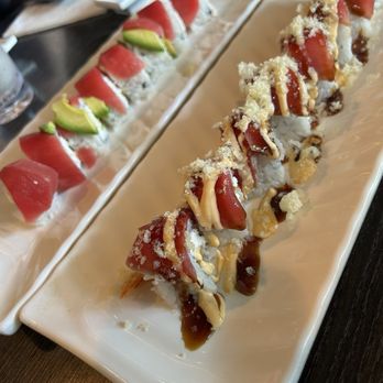 Mizukiyama Sushi - Hawaiian Roll and Crunchy Dragon Roll - Japanese Near Me - San Diego, California Mizukiyama Sushi - Hawaiian Roll and Crunchy Dragon Roll - Japanese Near Me - San Diego, California