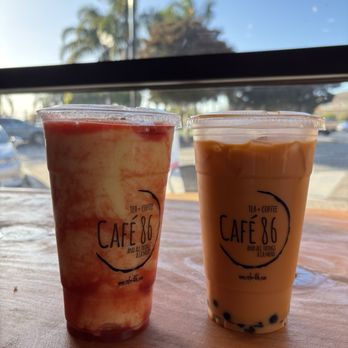 Cafe 86 - cali mango and tiger tea drink - Desserts Near Me - San Jose, California Cafe 86 - cali mango and tiger tea drink - Desserts Near Me - San Jose, California