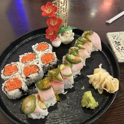 Tokyo Cafe - Spicy Tuna Roll; Yellowtail Fan's Roll