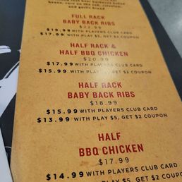 Players Club Card gets you a discount! Such a great deal!