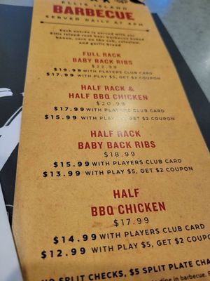 Menu photo 4 Ellis Island BBQ Las Vegas, NV
