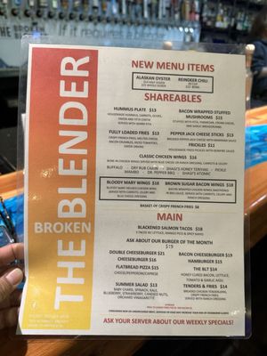 Menu photo 2 The Broken Blender Anchorage, AK