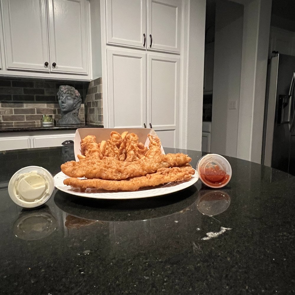 Tugboat Fish & Chips - 1 Piece Fish (4) prawns + 1 Extra Fish - Seafood Near Me - Vacaville, California Tugboat Fish & Chips - 1 Piece Fish (4) prawns + 1 Extra Fish - Seafood Near Me - Vacaville, California