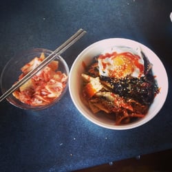 Royal Save Mart - 'homemade cheats bibimbop' I buy the side dishes (panchan), kimchi, rice, & red pepper paste (gochujjang) from Royal Save Mart