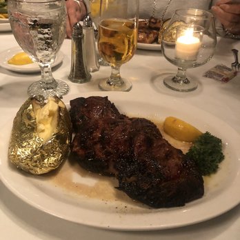 George's Steak Pit - 23 Ounces Bone In Ribeye with Bake Potato-Well Done-Outstanding - Steakhouses Near Me - Sheffield, Alabama