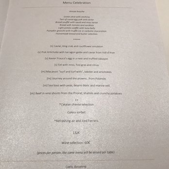 Caelis - Menu - Mediterranean Near Me - Barcelona, B