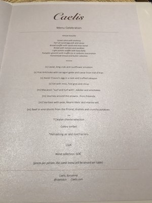 Menu photo 4 Caelis Barcelona, B