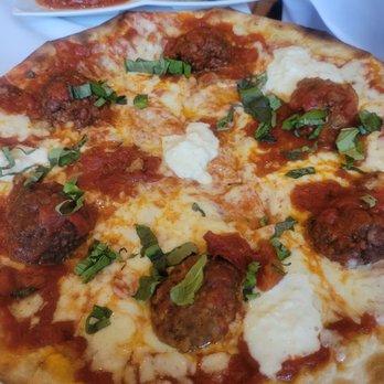 Cafe Fiorello - Short Rib Meatball Pizza - Italian Near Me - New York, New York Cafe Fiorello - Short Rib Meatball Pizza - Italian Near Me - New York, New York