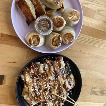 Steamies Dumplings - HK Street-Style Rice Noodle Rolls (contains peanuts), and 10 dumplings - Do-It-Yourself Food Near Me - Austin, Texas Steamies Dumplings - HK Street-Style Rice Noodle Rolls (contains peanuts), and 10 dumplings - Do-It-Yourself Food Near Me - Austin, Texas