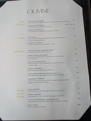 Menu photo 4 Olivine Wailea, HI