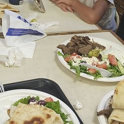 Gyro plate and baklava