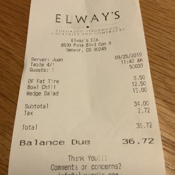 Elway's - New American Near Me - Denver, Colorado Elway's - New American Near Me - Denver, Colorado