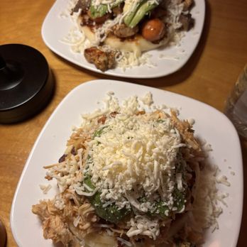 Arepa Lady - arepa de queso con pollo desmechado & arepa de queso mixta - Colombian Near Me - Jackson Heights, New York