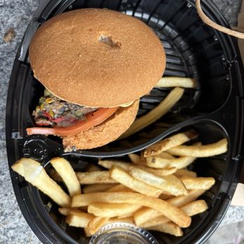 The Capital Burger - Veggie burger and cold fries - Burgers Near Me - Washington, DC, District of Columbia The Capital Burger - Veggie burger and cold fries - Burgers Near Me - Washington, DC, District of Columbia
