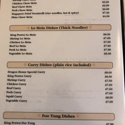 Dragon House - Just page 1 of menu