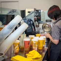 Macu Tea San Gabriel - Making of our mango smoothie