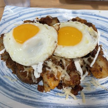 Azul - Papas con Chorizo  Chorizo Hash & Eggs - Seafood Near Me - Chicago, Illinois