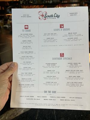 Menu photo 2 South City Kitchen Atlanta, GA
