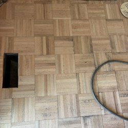 ProSand Flooring - All of the glue removed and the first sanding.