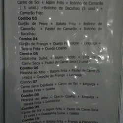 Paraíso do Chopp - Cardápio de combos